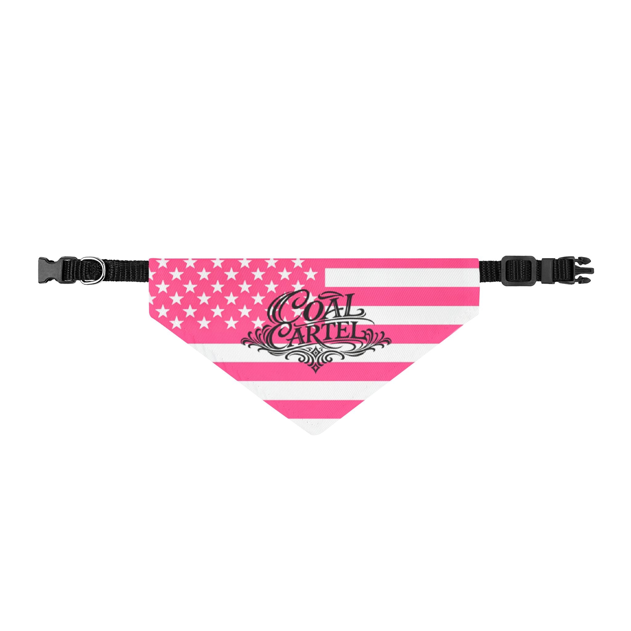 Pink Patriot Clip-On Dog Bandana