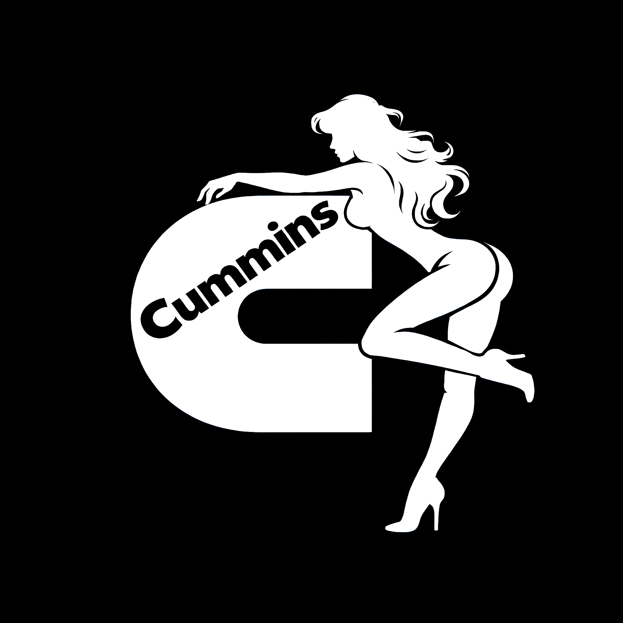 Pin-Up Cummins Girl Vinyl Decal 6”
